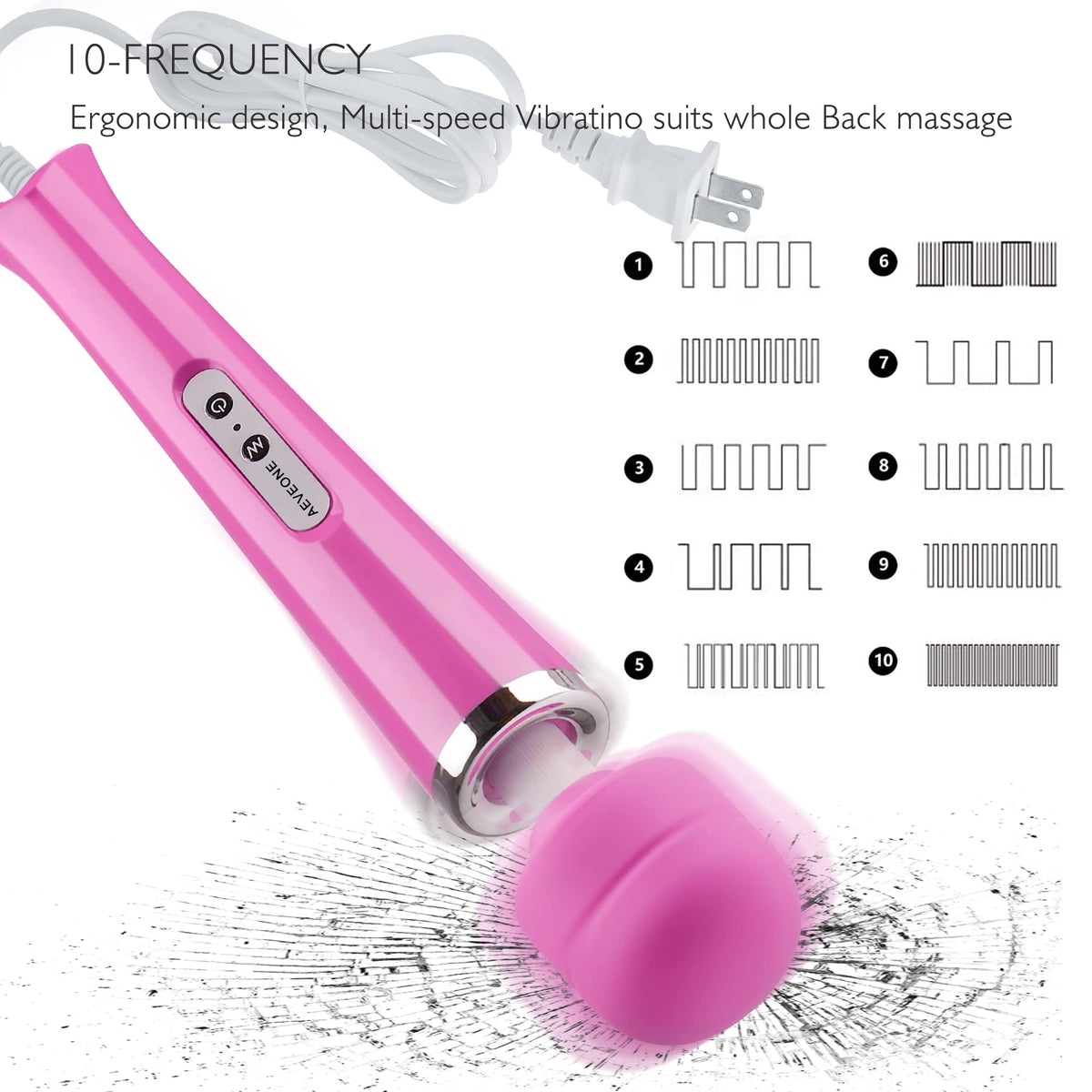 AEVEONE Wired Powerful Handheld Electric Massager Strong - AEVEONE Official Imagery - 4