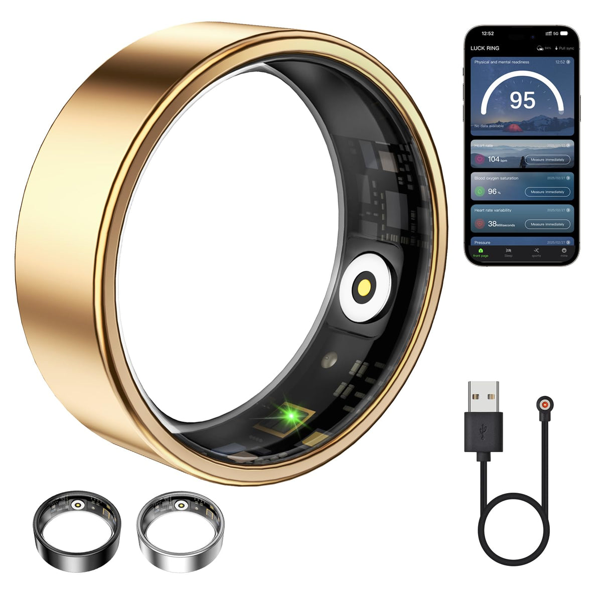 Smart Ring for Women Men Fitness Tracker with Heart Rate - WNRTSA Official Imagery - 2