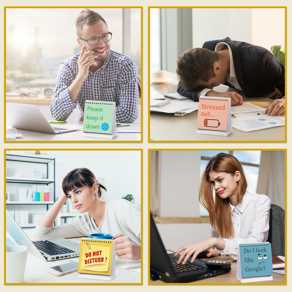 ReliThick 10 Pieces Funny Desk Signs 30 Messages Flip Over - ReliThick Official Imagery - 7