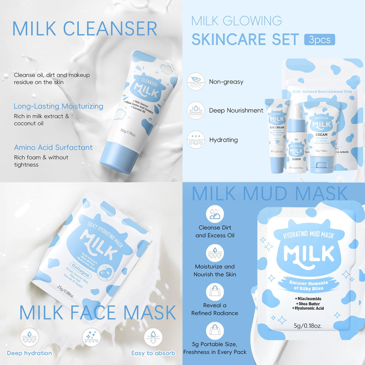 Milk Kids Skincare Sets for Girls 8 10 Birthday Christmas - EONFAVE Official Imagery - 3