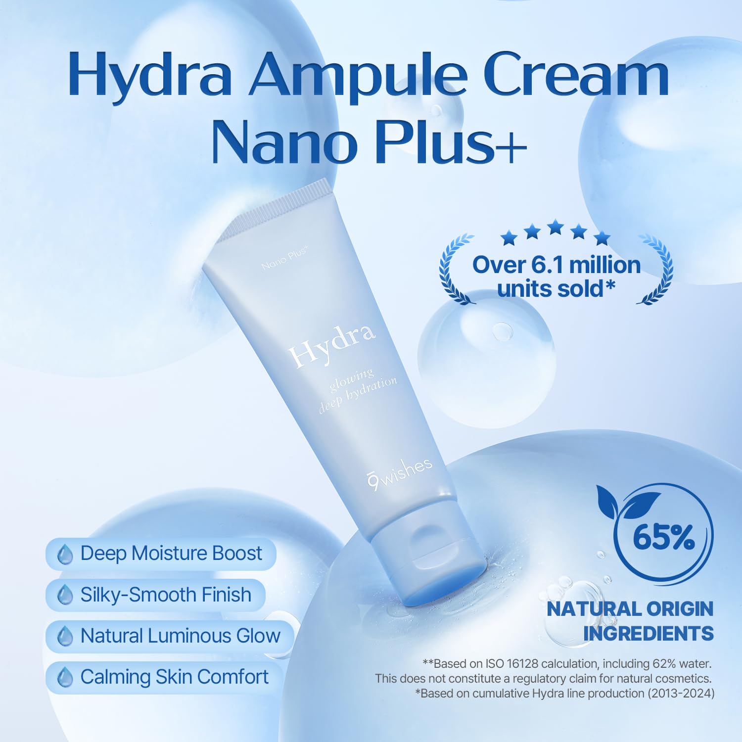 9wishes Hydra Ampule Cream Nano Plus+ – Hyaluronic Acid - 9 wishes