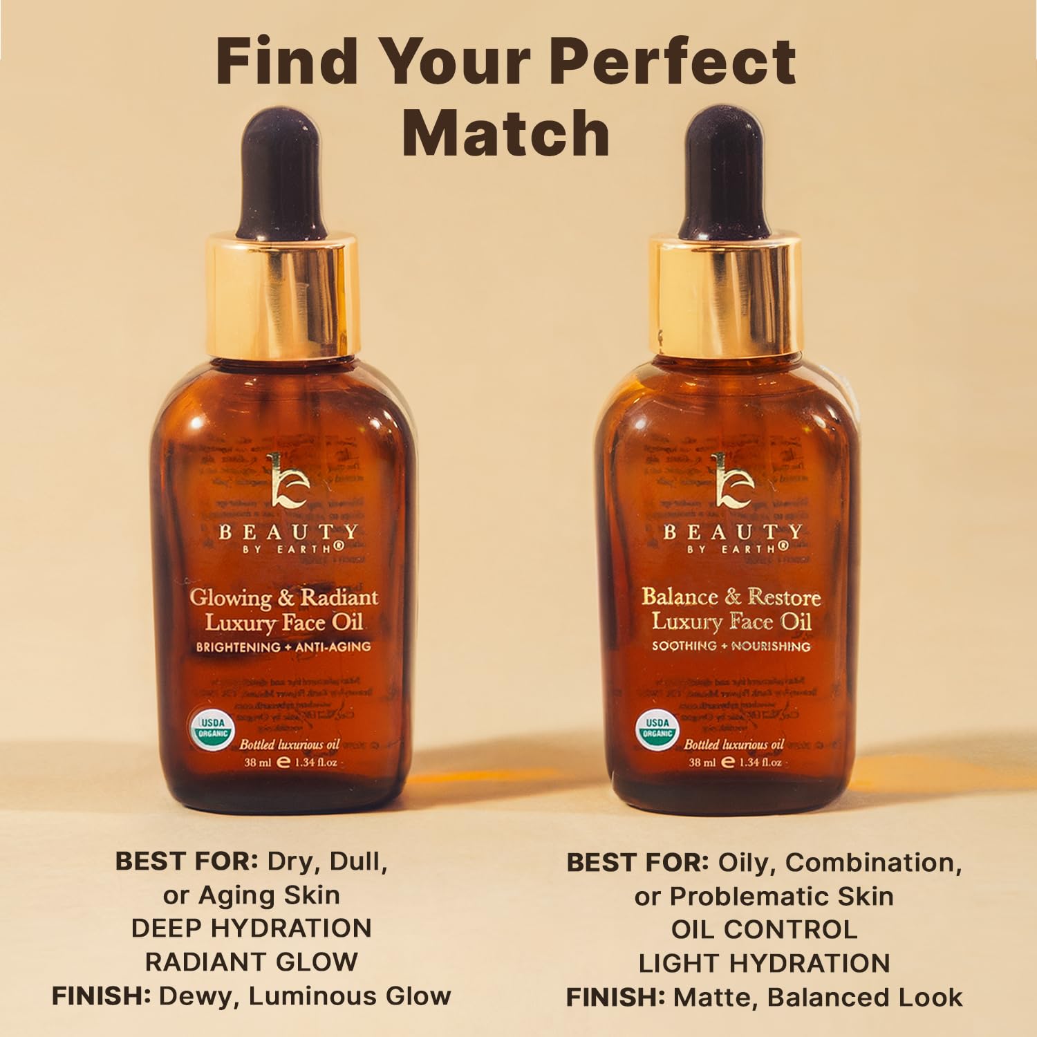 Beauty by Earth USDA Organic Face Oil – USA Made with Natural & Organic Ingredients - Beauty by Earth Official Product View 8