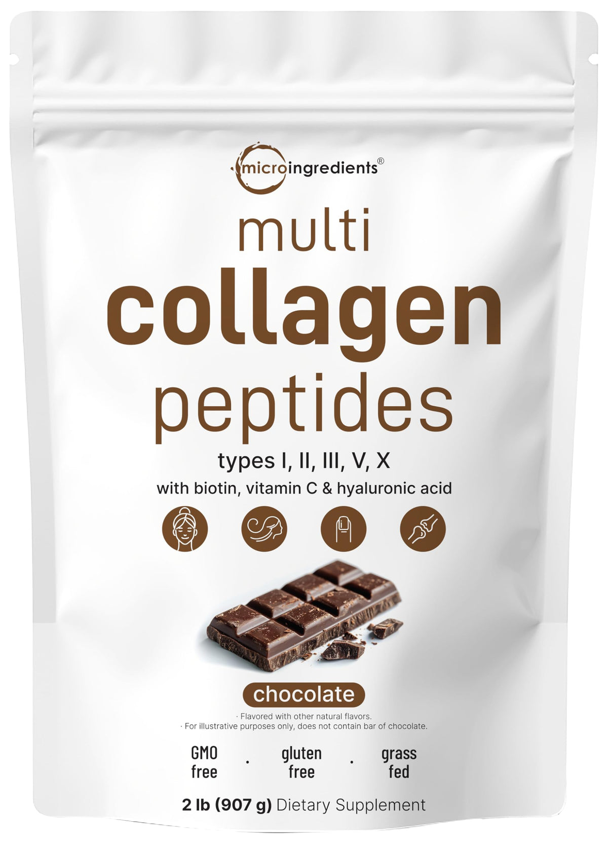 Micro Ingredients Multi Collagen Peptides Powder 2lb - Micro Ingredients Official Imagery - 1