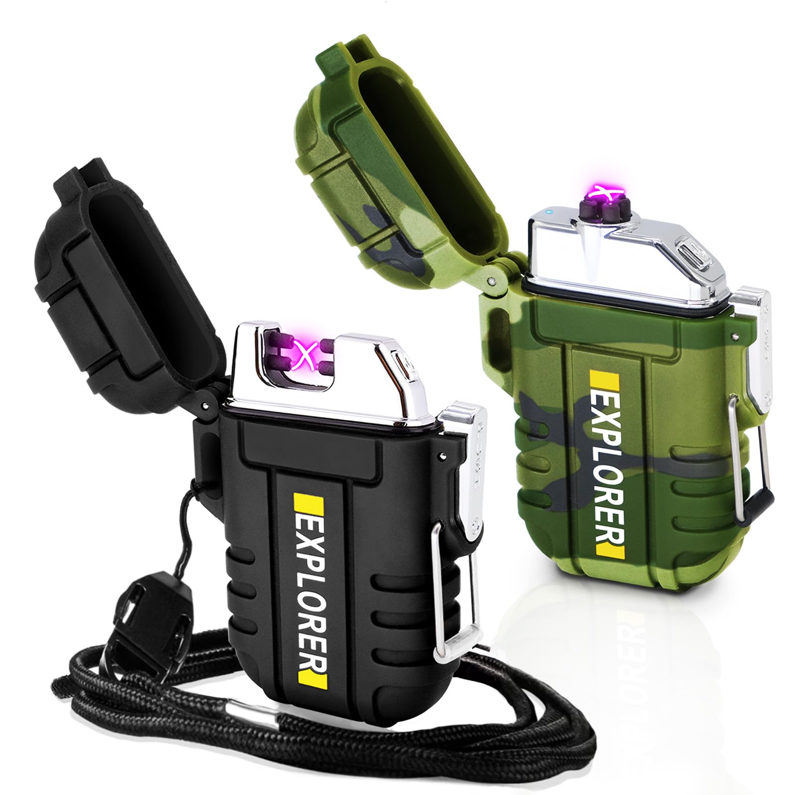 Laffizz 2 Pack Waterproof Lighter Outdoor Windproof Torch Lighter by Laffizz - Angle View 10