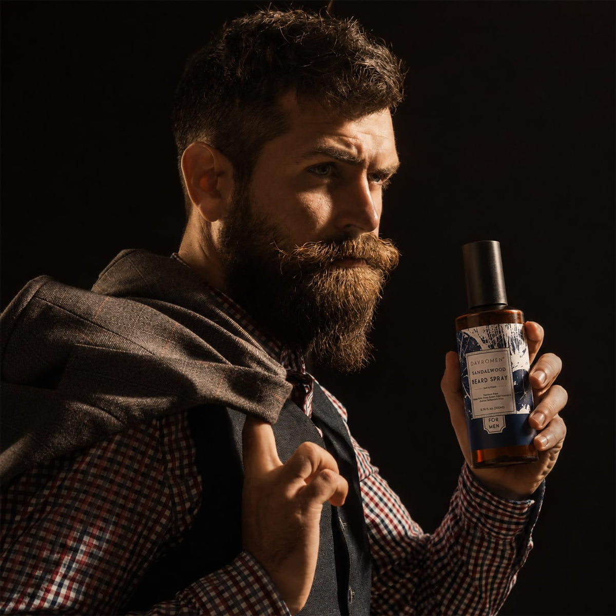 Men s Sandalwood Grooming Gift Kit 3 in 1 Hair Body Wash - Davromen Official Imagery - 6