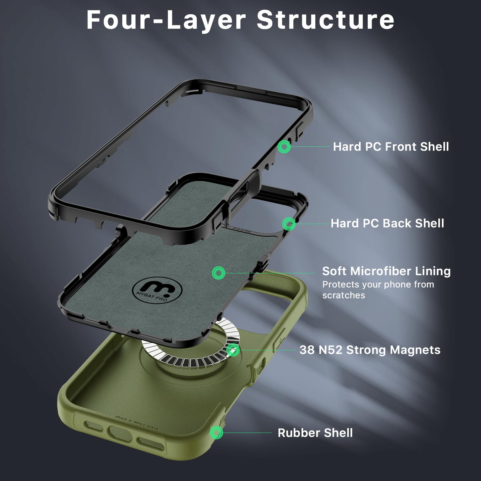 M MYBAT PRO for iPhone 16 Pro Max Case with Belt Clip - M MYBAT PRO Official Imagery - 5