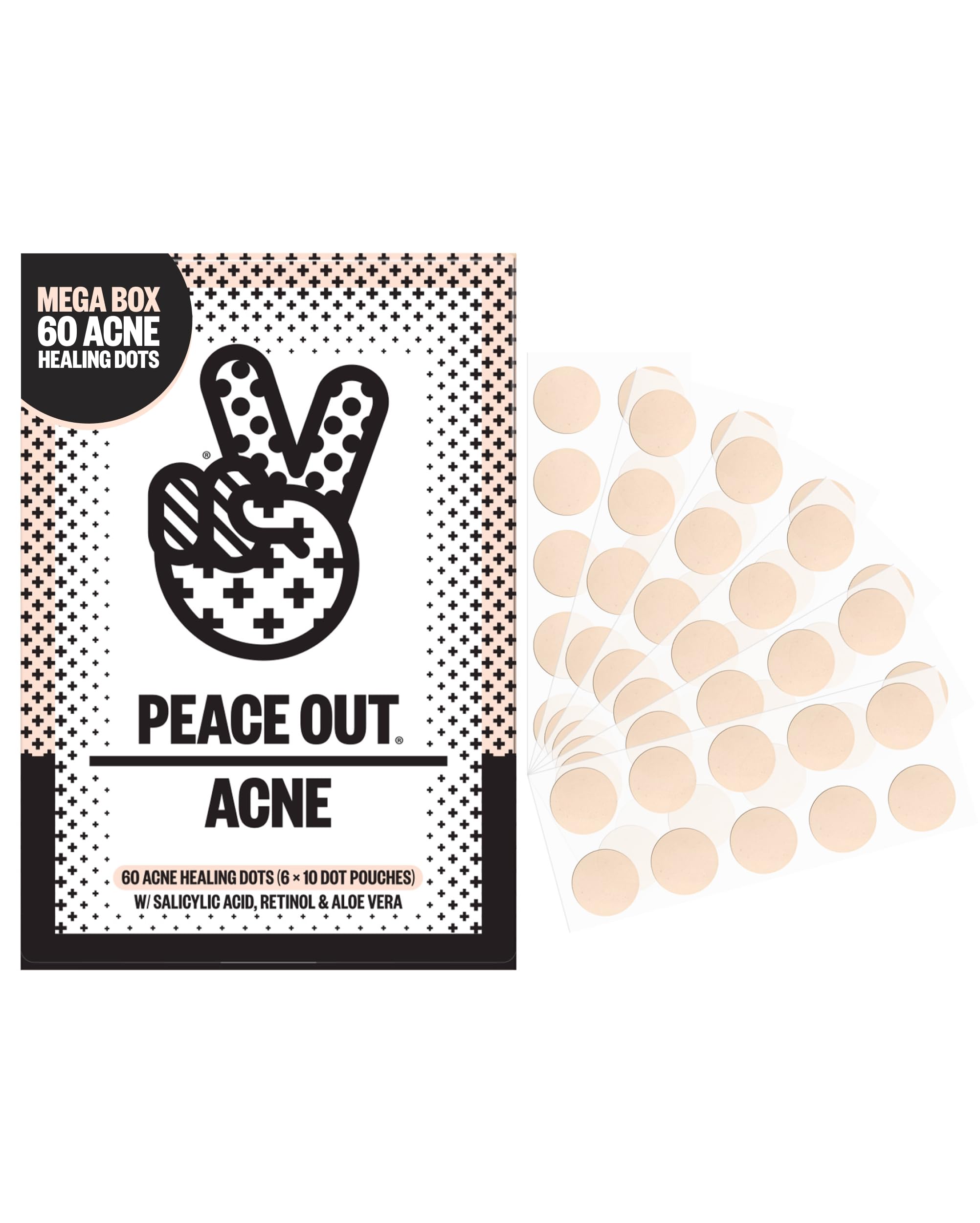 PEACE OUT Acne Healing Dots Hydrocolloid Pimple Patches - PEACE OUT Official Imagery - 2