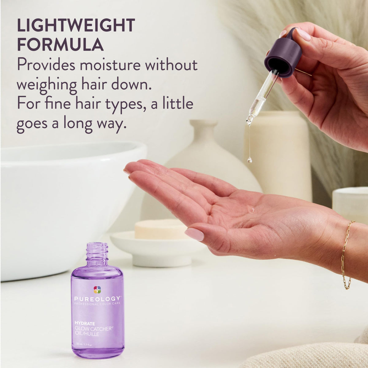 Pureology Hydrate Glow Catcher Hair Oil Hydration Shine For - Premium Selection Official Imagery - 8