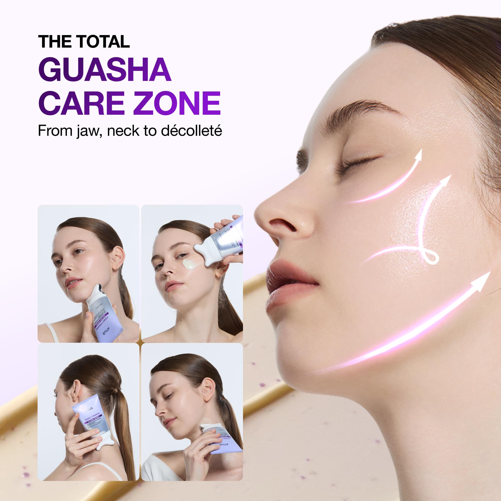 ANUA Collagen Retinol Refining Gua Sha Cream, 2.7 fl.oz | Neck Cream for Lifting & Firming, Jawline to Décolleté, Daily Moisturizer, Fine Line Care, Neck Massager, Korean Skincare - ANUA Official Product View 5