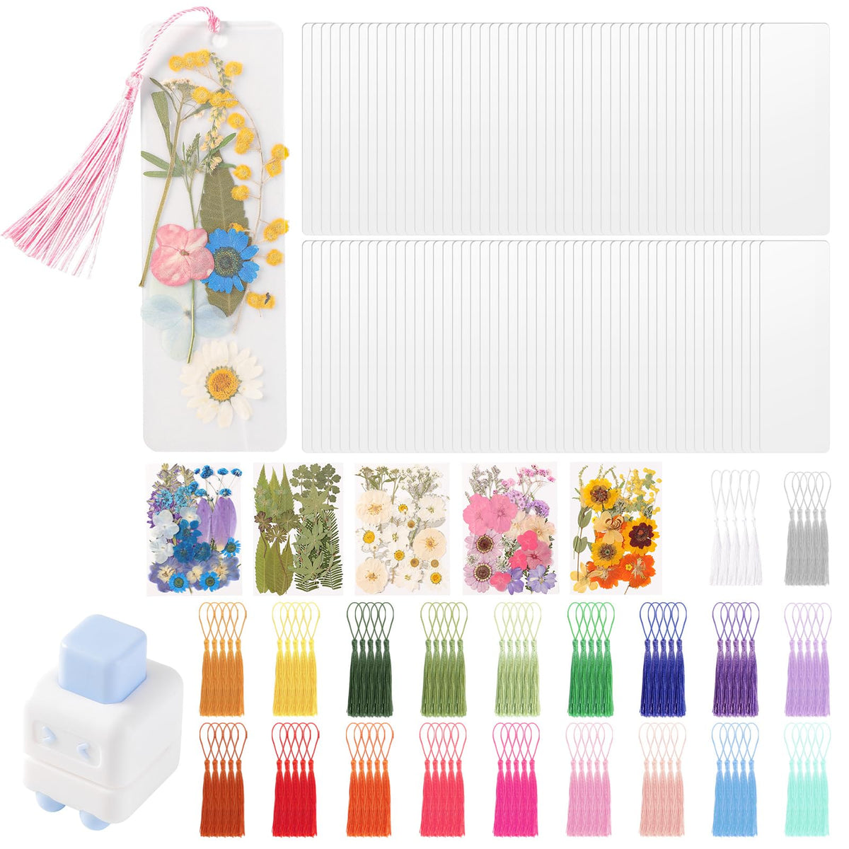 326Pcs Pressed Flower Bookmark Making Kit DIY Bookmark Kit - WSICSE Official Imagery - 1
