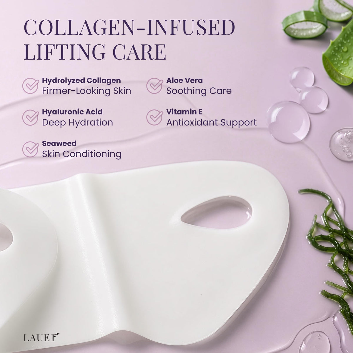 LAUER COSMETIC V Shaped Hydrogel Chin Mask with Collagen 25 - LAUER COSMETIC Official Imagery - 5