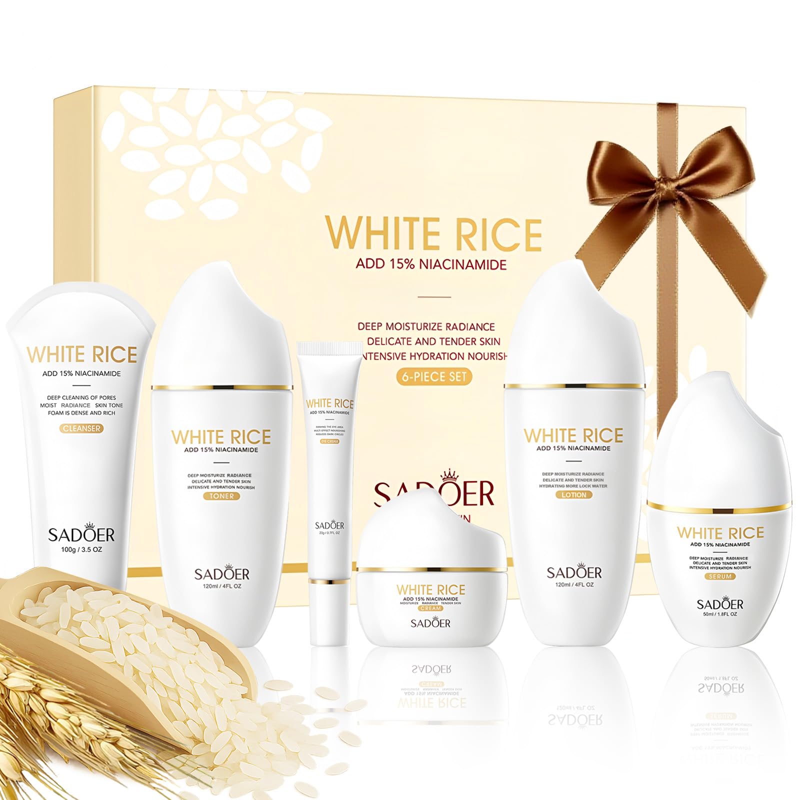 FOR SADOER Rice Niacinamide Skincare Set - DailyBrio