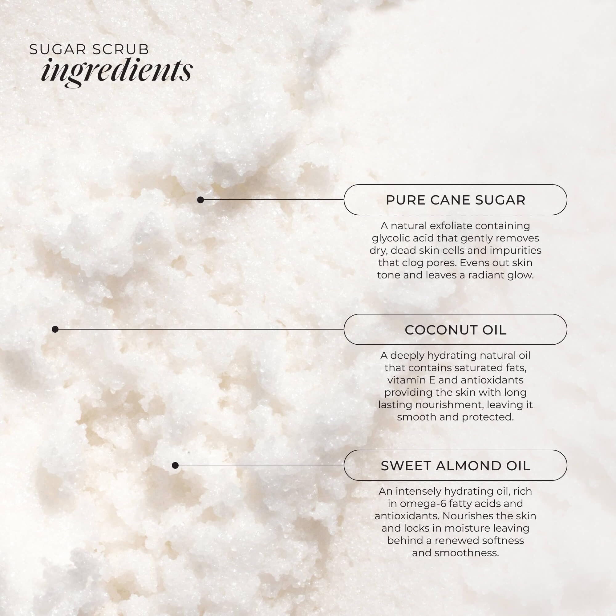 LALICIOUS Sugar Coconut Exfoliating & Moisturizing Body Scrub - Sugar & Coconut - LALICIOUS Official Product View 3