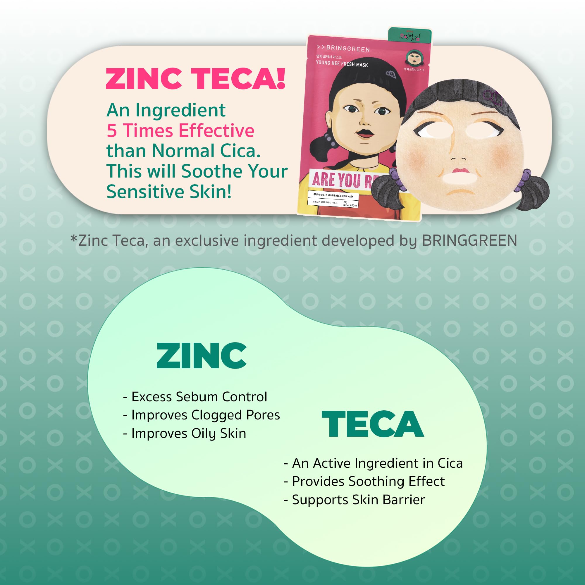 BRING GREEN Fresh Facial Sheet Mask Set 10 Sheets, Tea Tree Cica Soothing & Hydrating Face Mask for Sensitive Skin - BRING GREEN Official Product View 6