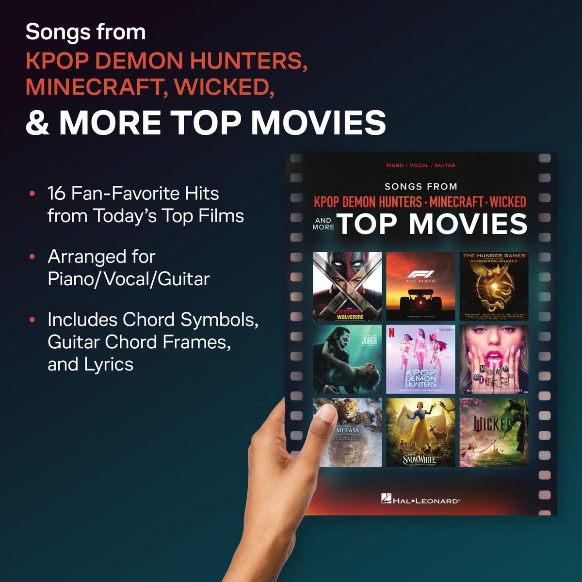 Songs from Kpop Demon Hunters Minecraft Wicked and More Top - by               
		   Unknown Author     
       			(Author) 
       	             Format: Paperback Official Imagery - 8