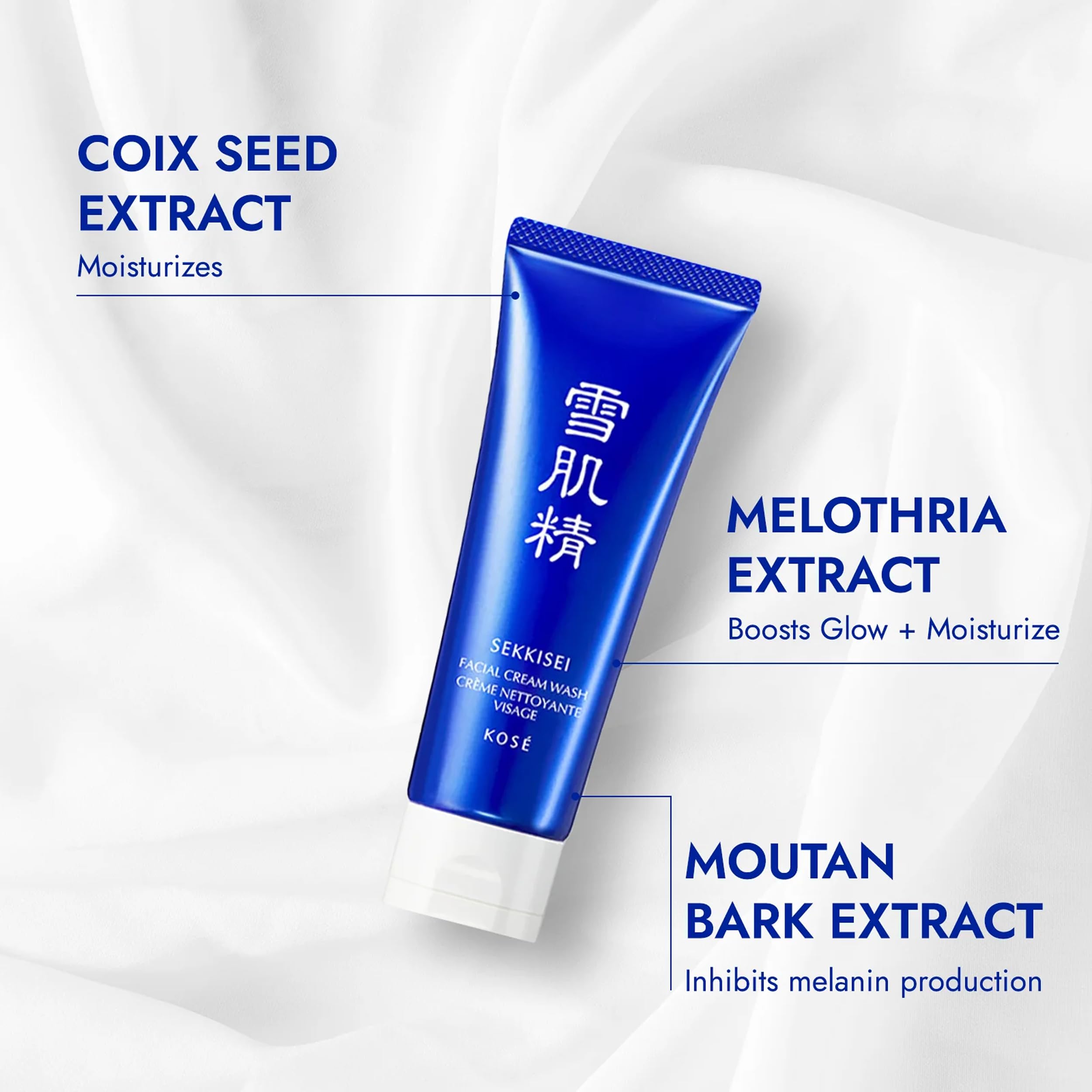 SEKKISEI Balanced Care Trio Bundle Set: Facial Cream Wash (4.5 - SEKKISEI