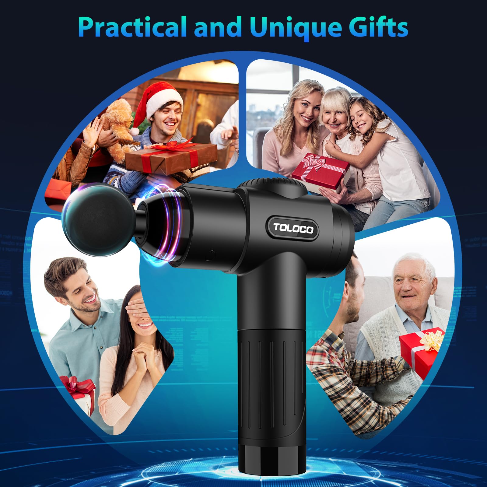 TOLOCO Massage Gun, Deep Tissue Back Massage for Athletes for Pai by TOLOCO - Angle View 8