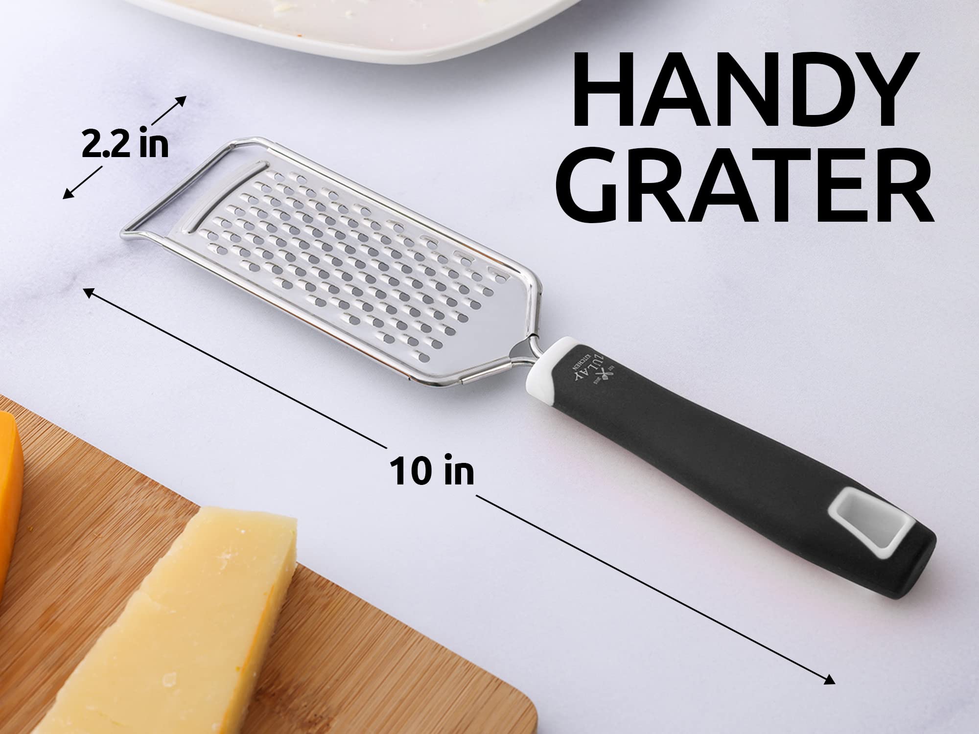 Zulay Kitchen Professional Cheese Grater Stainless Steel - Durabl by Zulay Kitchen - Angle View 2