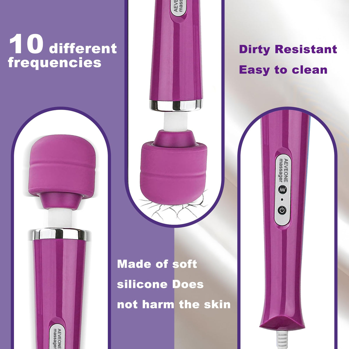 AEVEONE Wired Powerful Handheld Wand Massager Strong - AEVEONE Official Imagery - 5