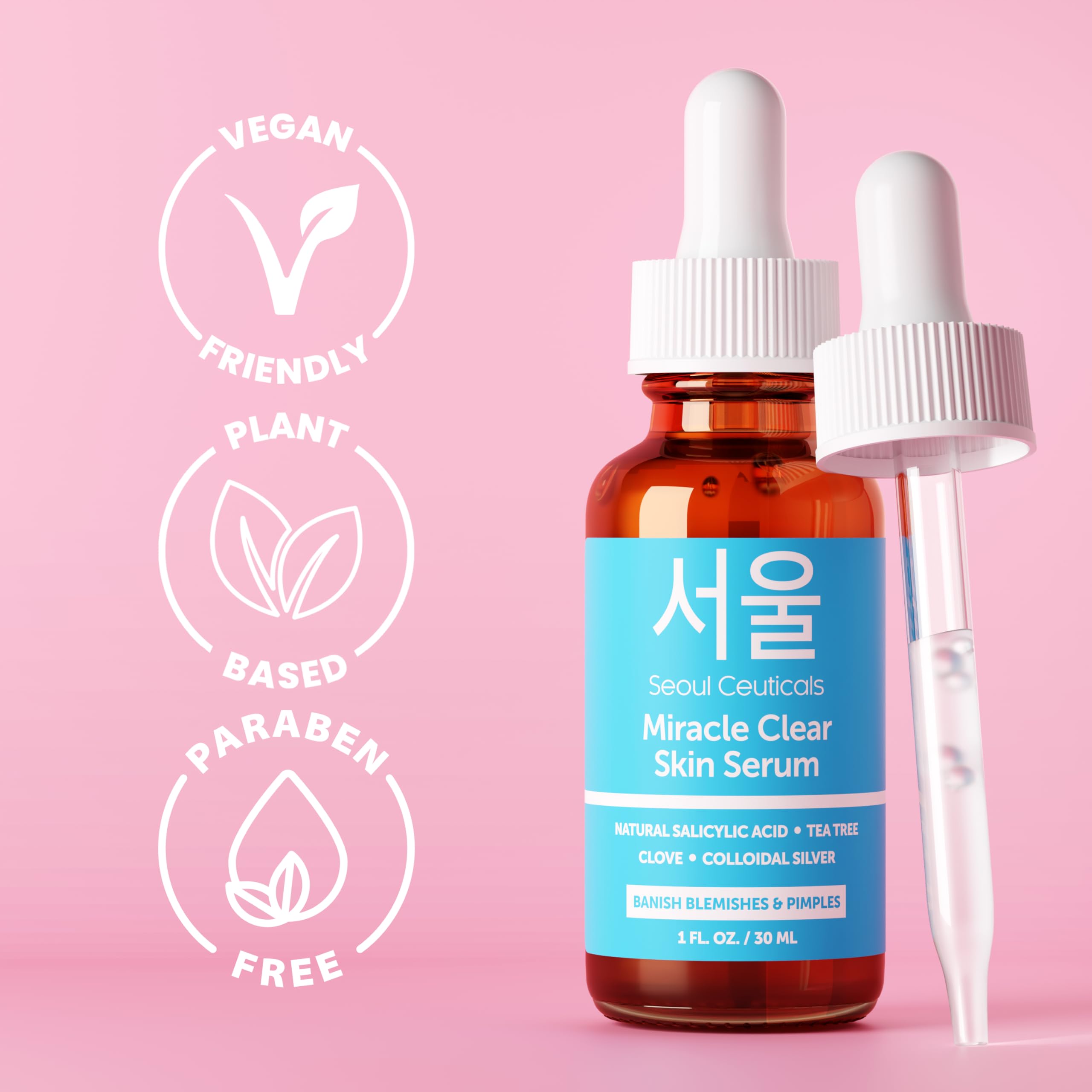 SeoulCeuticals Korean Acne Serum Miracle Clear for Acne - SeoulCeuticals Official Product Imagery - 8