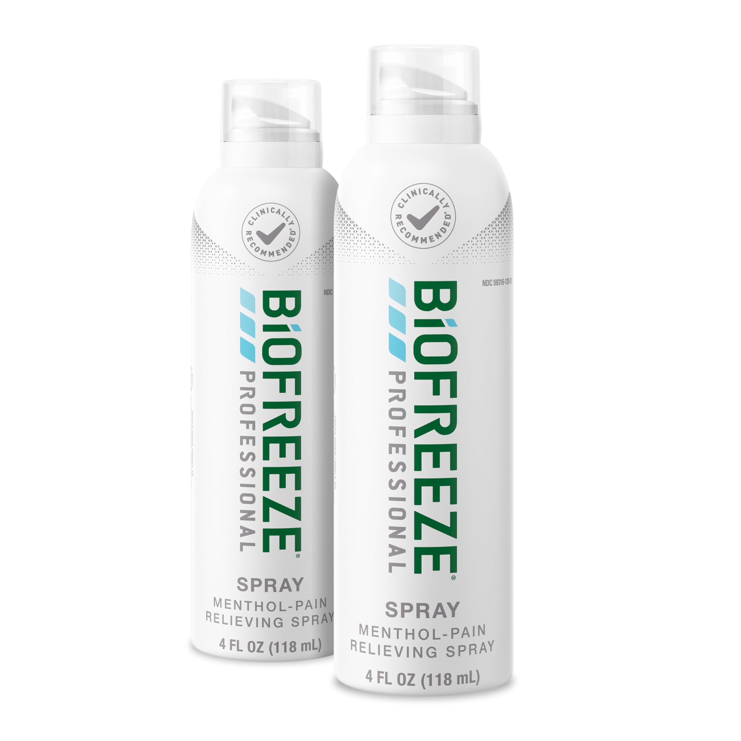 Biofreeze Professional Pain Relief Spray, Cooling Menthol, 4 FL OZ (2 pack)