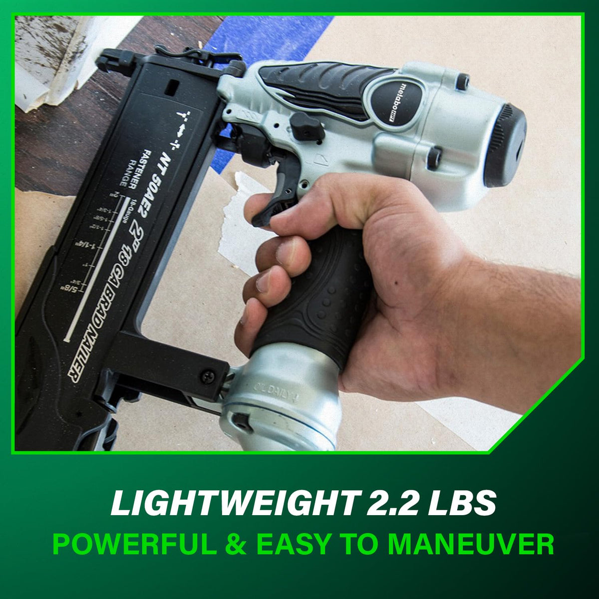 Metabo HPT Brad Nailer Pneumatic 18 Gauge Adjustable Depth - Premium Selection Official Imagery - 7