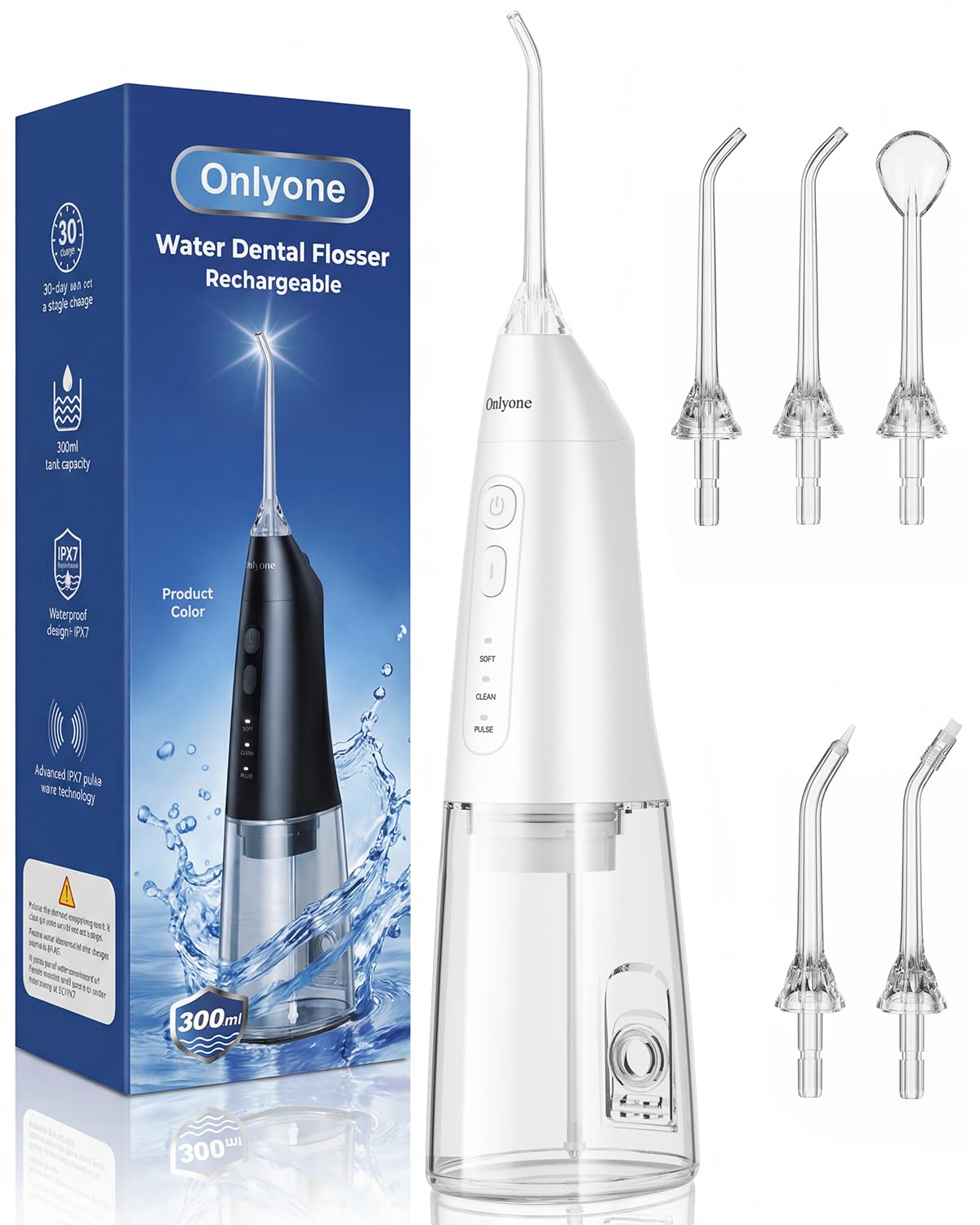 Onlyone Portable Water Flosser with 3 Settings 5 Tips for - Onlyone Official Imagery - 1