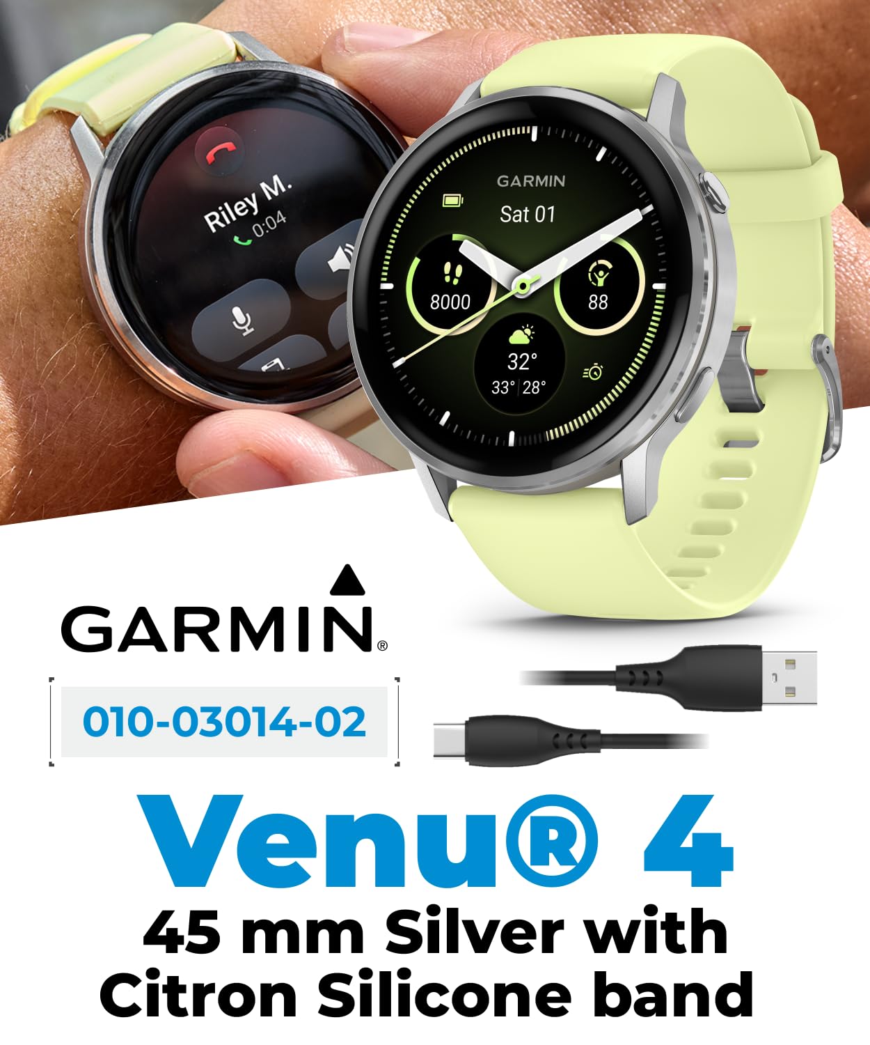 Garmin Venu 4 45mm AMOLED Advanced Health & Fitness GPS Smartwatch, Br - View 2