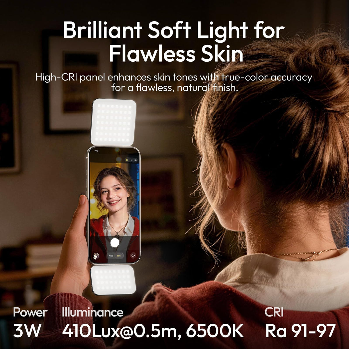 ULANZI GL01 Magnetic Phone Light LED Selfie Light for iPhone - ULANZI Official Imagery - 7