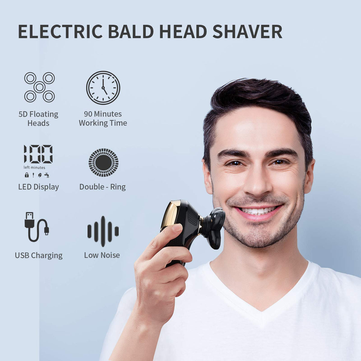 4 in 1 Electric Head Shaver Set - HONTEC Official Imagery - 4