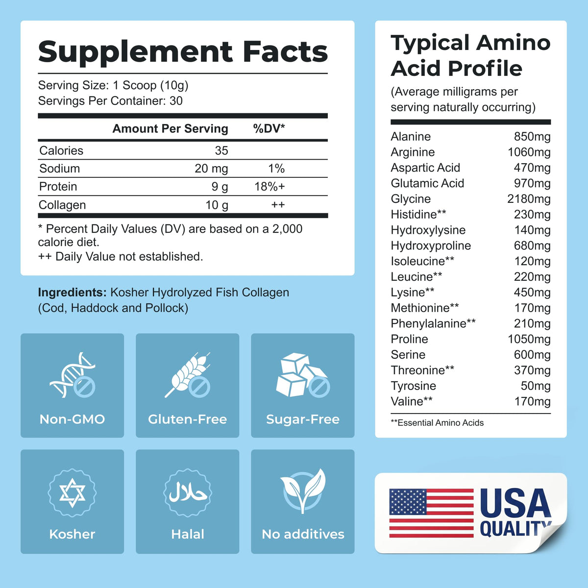 Marine Collagen Peptides Powder Unflavored 300g - Centenarius Nutrition Official Imagery - 3