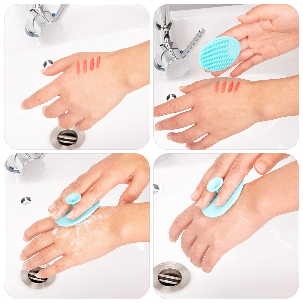 4 Pack Face Scrubber JEXCULL Soft Silicone Facial Cleansing - JEXCULL Official Imagery - 4