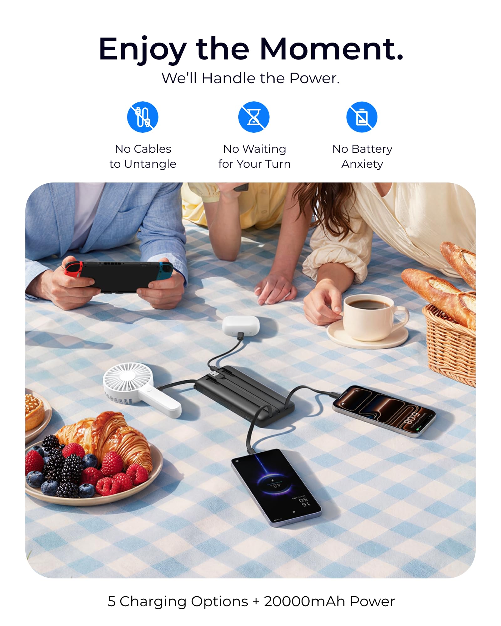 VRURC Portable Charger 4 Built in Cables 20000mAh Fast - VRURC Official Imagery - 7