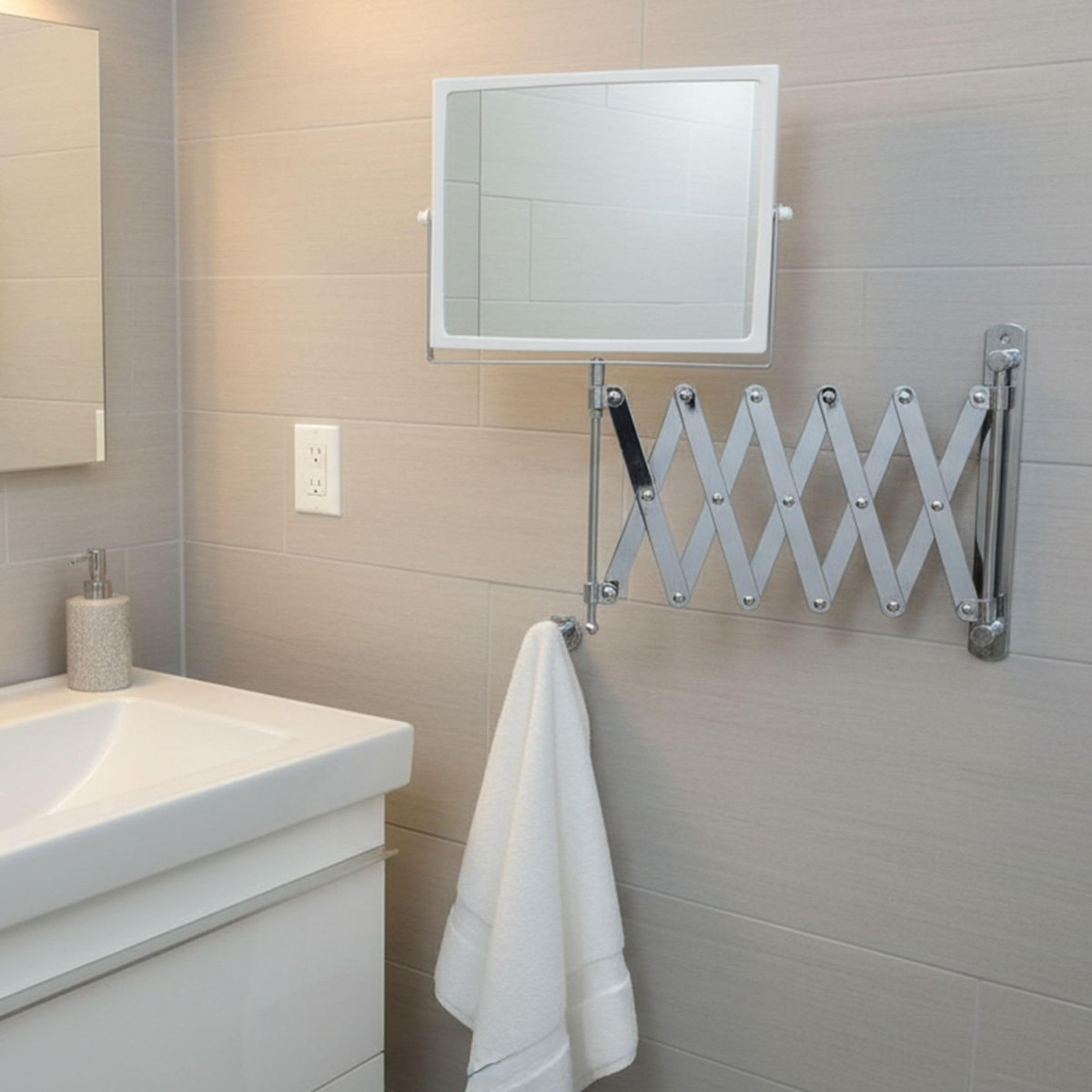 JERDON Wall Mounted Makeup Mirror - JERDON Official Imagery - 8