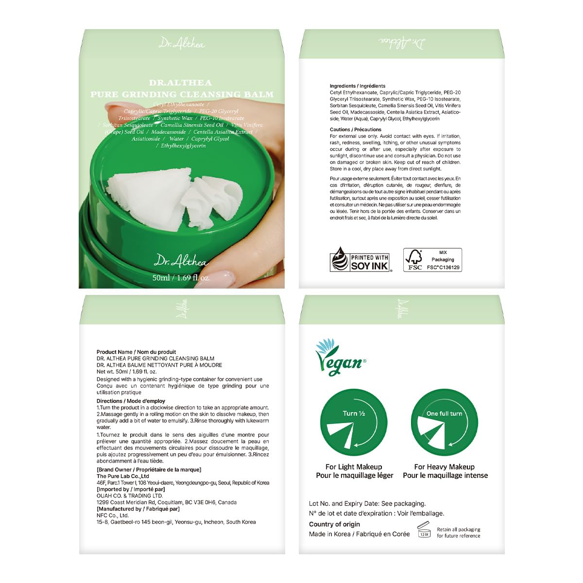 Dr Althea Pure Grinding Cleansing Balm Korean Vegan Skin - Dr.Althea Official Imagery - 6