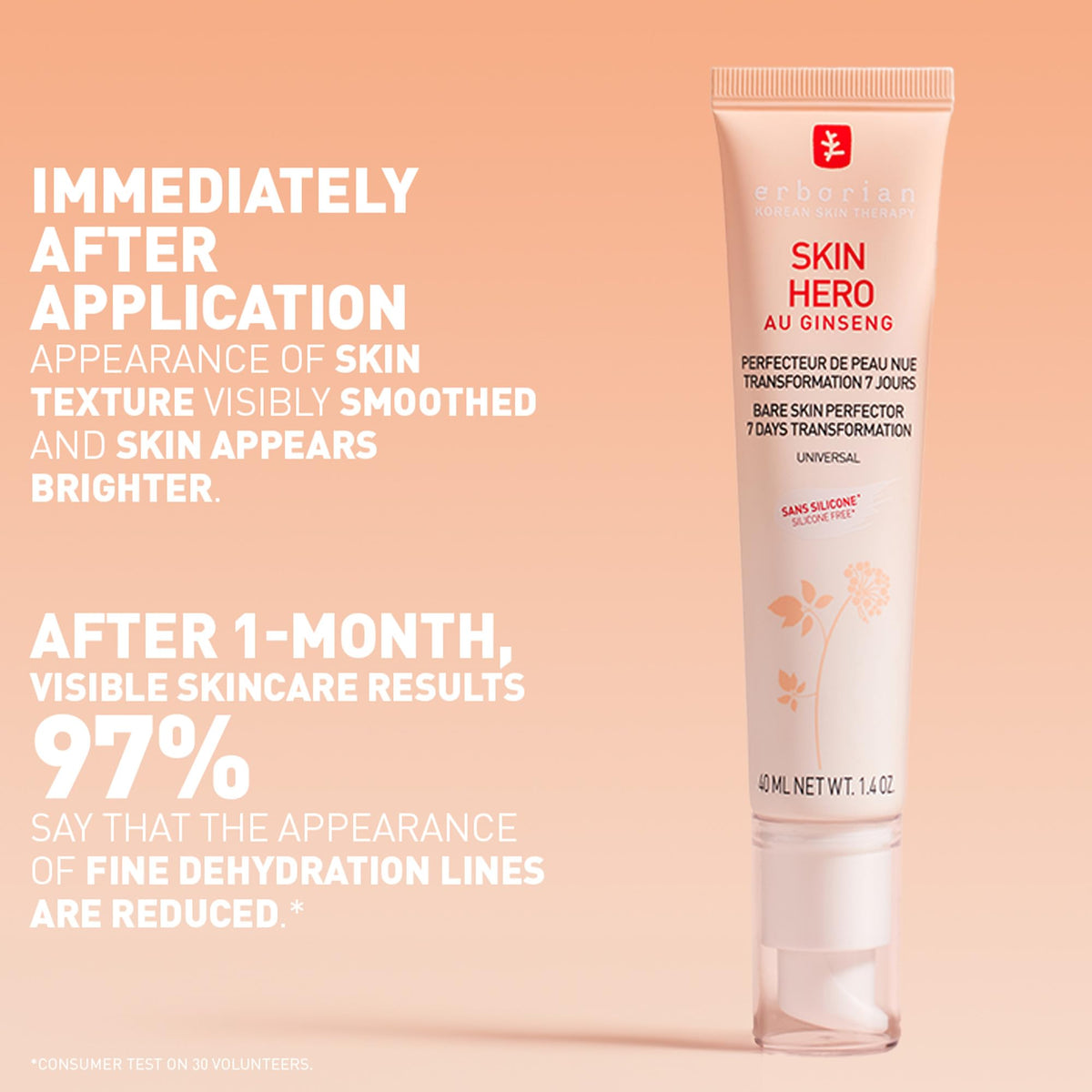 Erborian Skin Hero Perfector Non Tinted Smoothing Primer - Premium Selection Official Imagery - 4