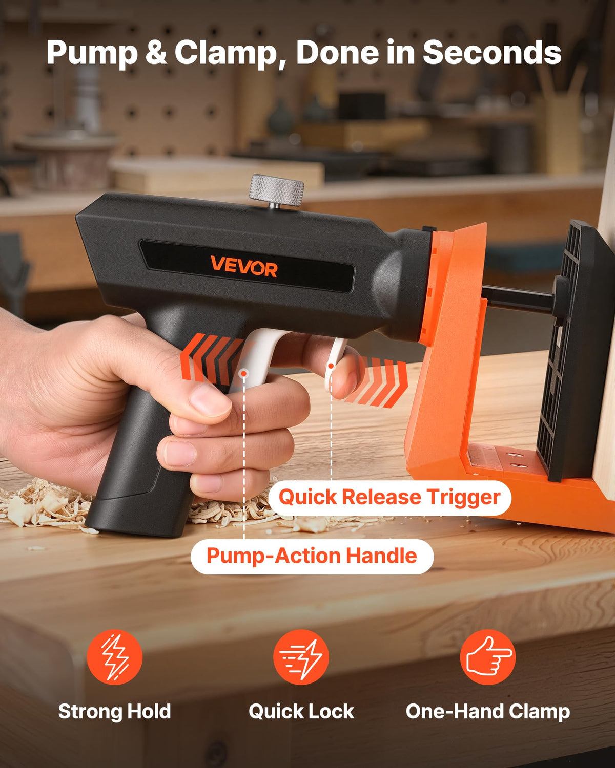 VEVOR Pocket Hole Jig Kit 1 2 3 4 1 1 2 Adjustable 360 - VEVOR Official Imagery - 8