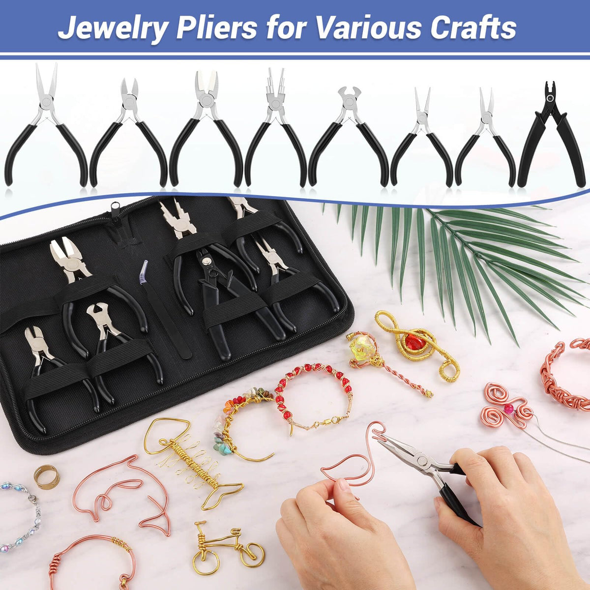 10 Pieces Jewelry Pliers Tools Set Jewelry Making Tools - shynek Official Imagery - 8