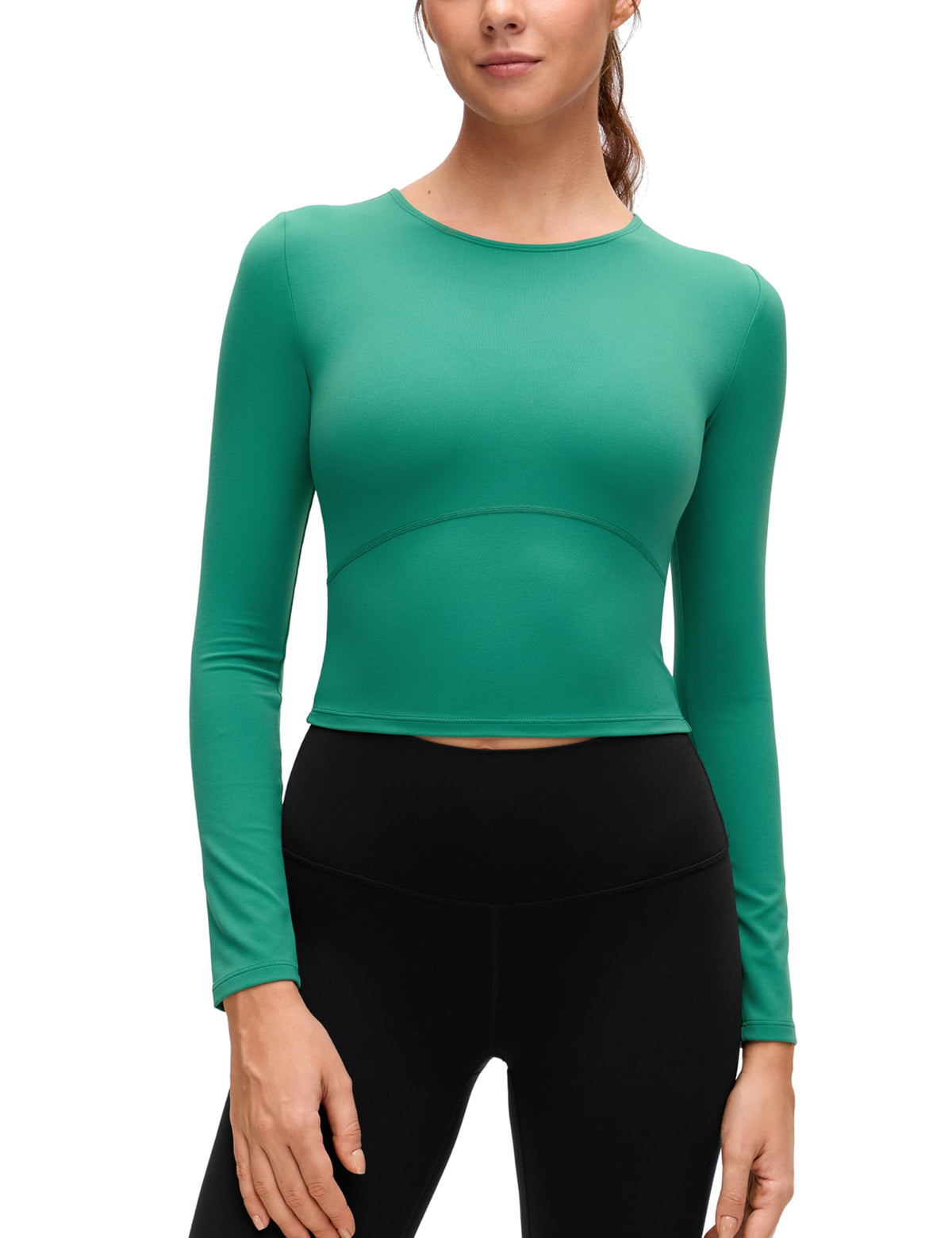 CRZ YOGA Butterluxe Crewneck Crop Top - CRZ YOGA Official Imagery - 7