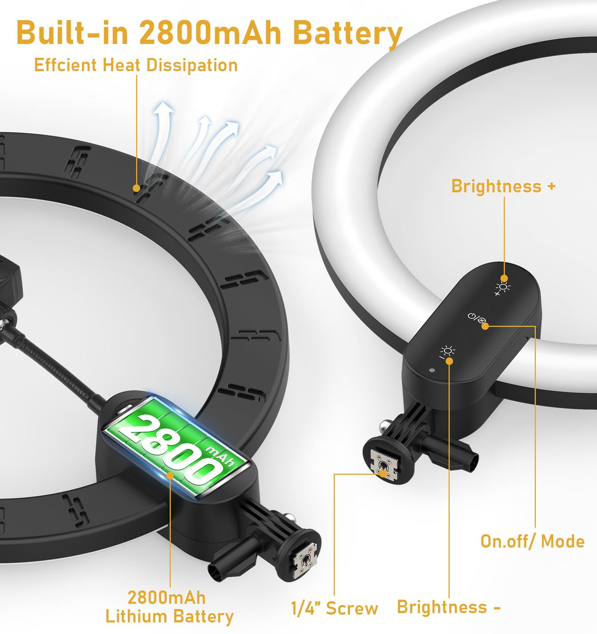 12 inch LED Circle Selfie Ring Light with 63 Tripod Stand - Kmasic Official Imagery - 3