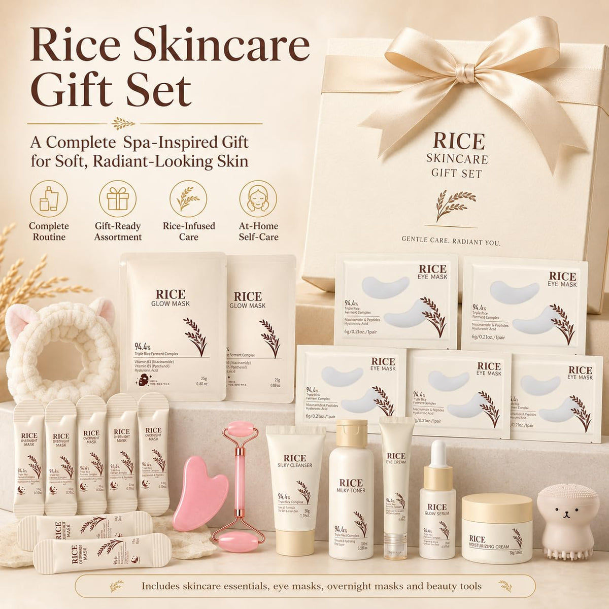 21PCS Rice Skincare Set for Teen Girls Women Korean Skin - MrCuvaryas Official Imagery - 3