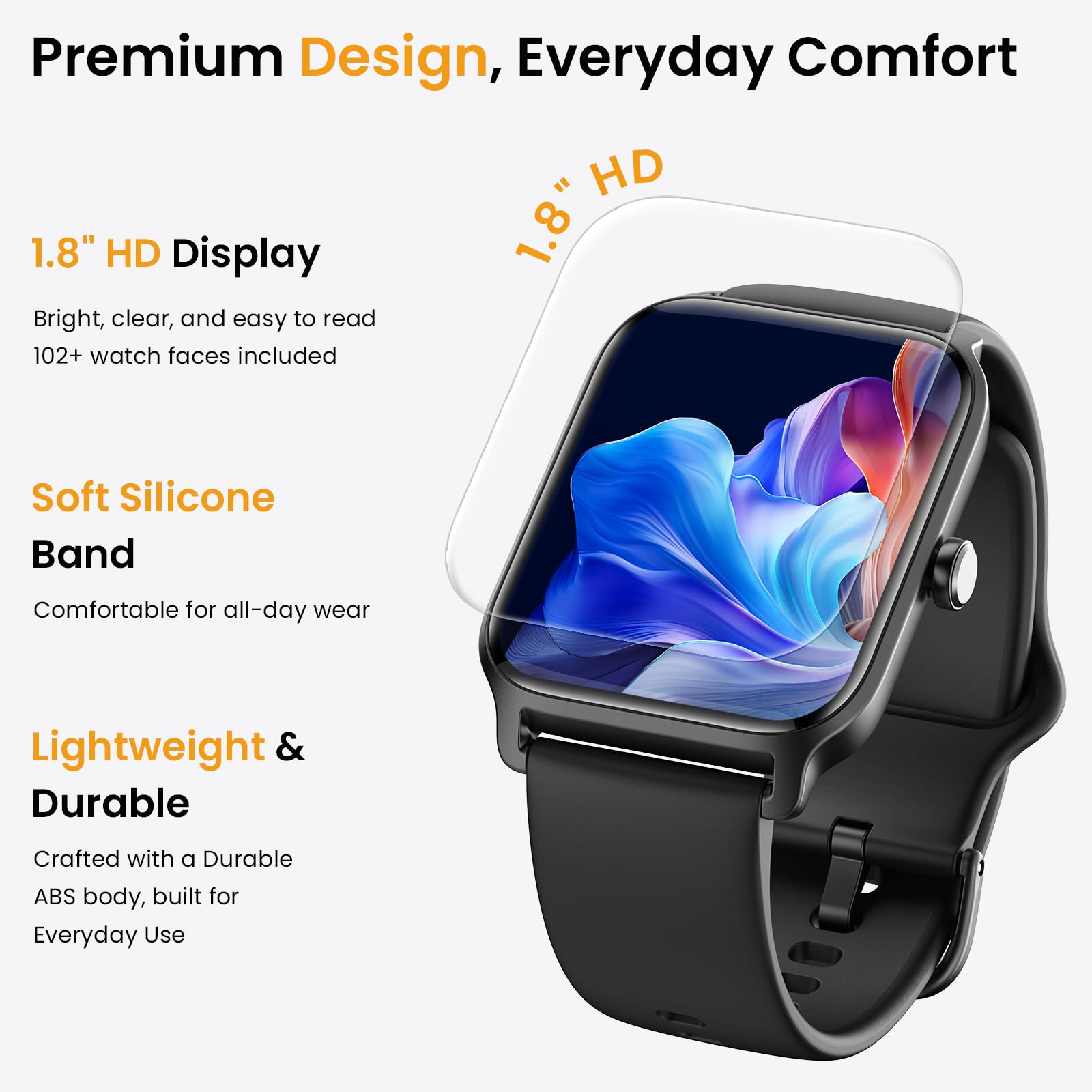 Fitpolo Smart Watches for Men Android & iPhone, Alexa Built-in   IP68 - View 2