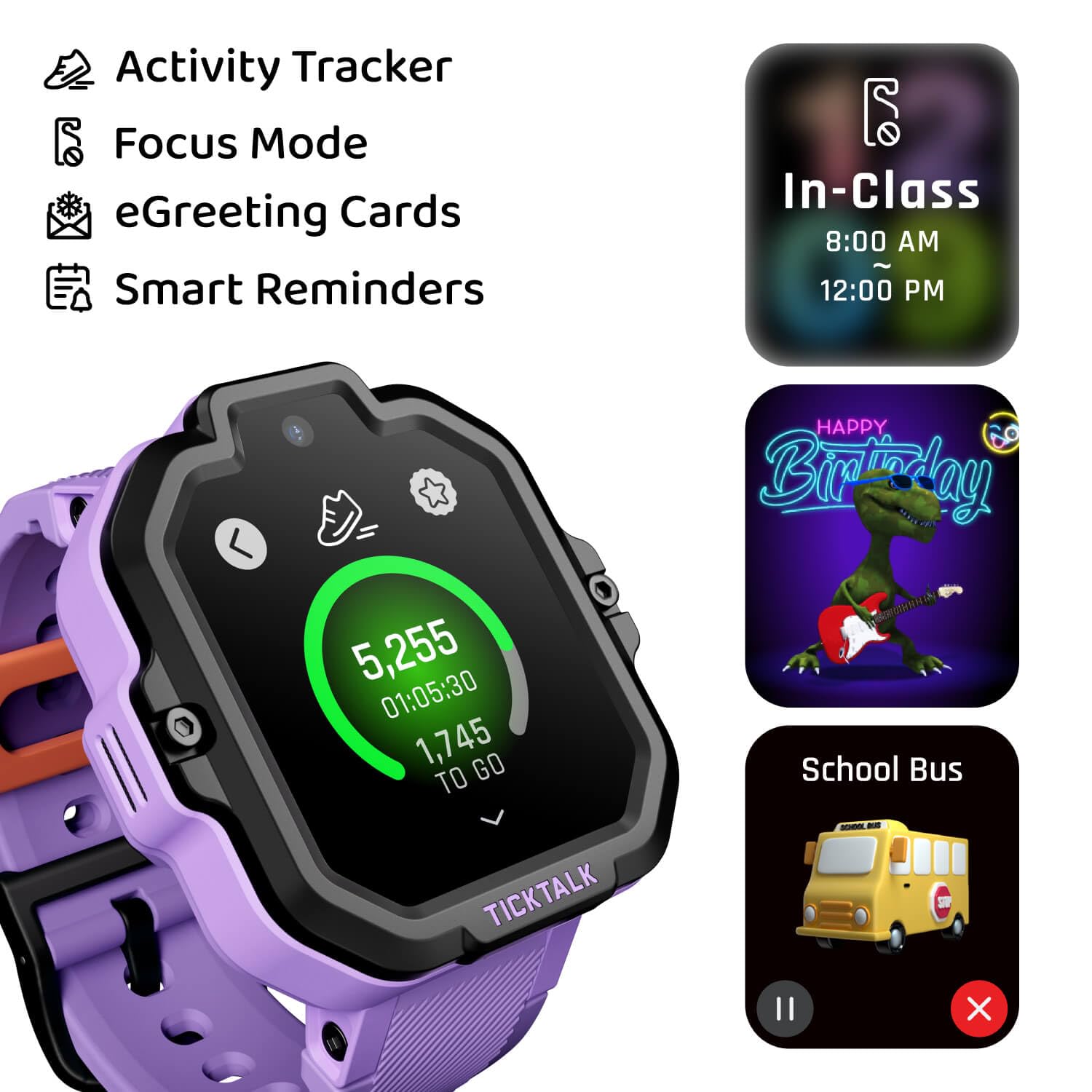 TickTalk5 Kids Smart Watch with GPS Tracker, Calls, Texts & SOS Ages 3 - View 7
