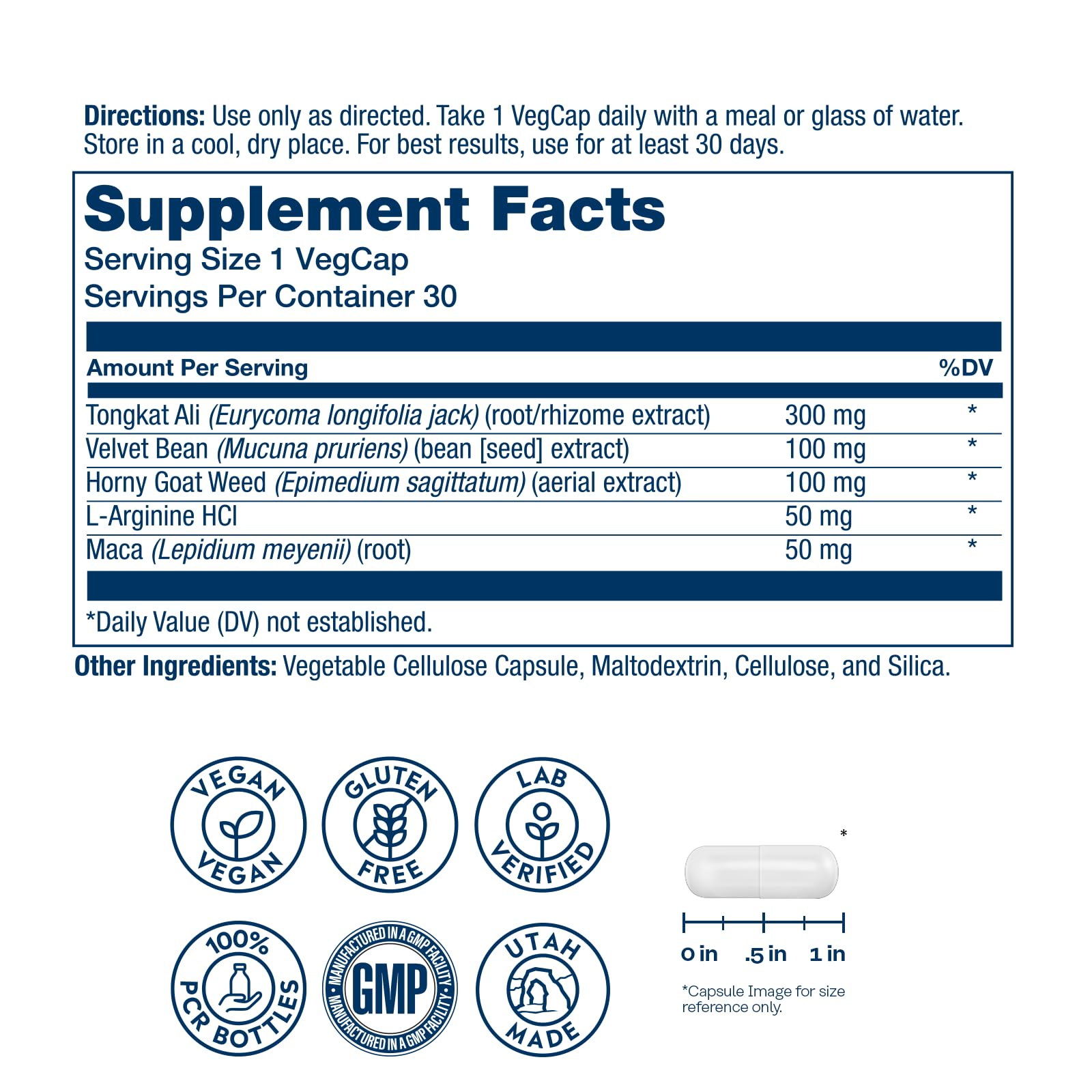 Solaray Libido Support for Men – Tongkat Ali, 30 VegCaps