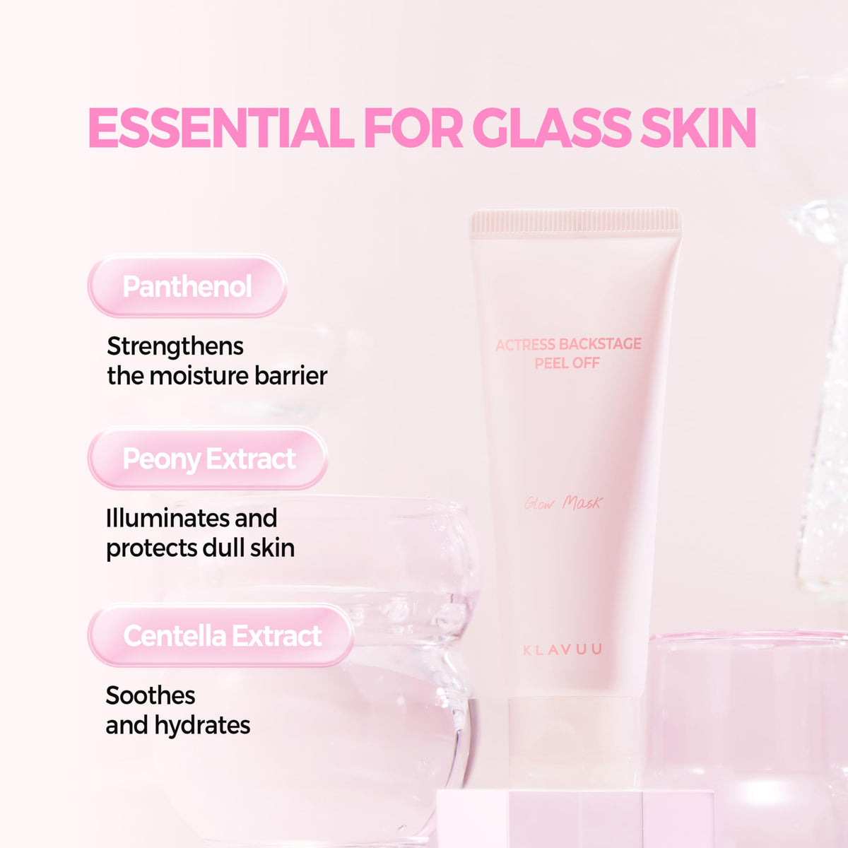 KLAVUU Actress Backstage Glow Peel Off Face Mask for Glass - KLAVUU Official Imagery - 6