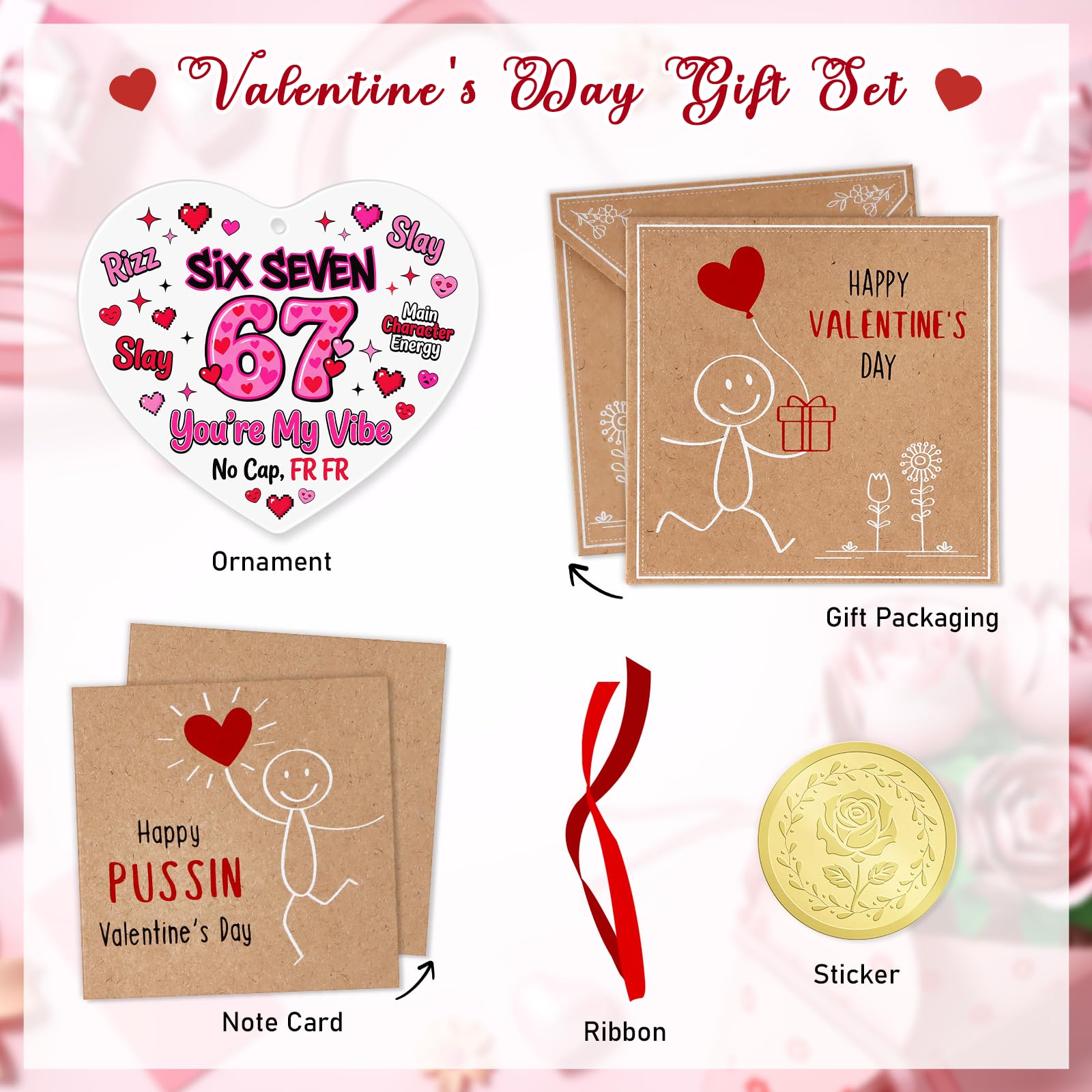 SICOHOME Funny 67 Meme Valentines Day Gifts for Him Her - Six Seven Pi - View 5