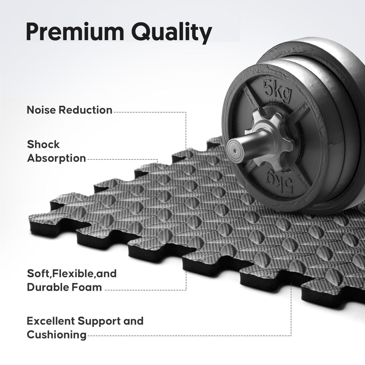 12 Pack 48 sqft Home Gym Mat Puzzle Exercise Mat EVA - Nazhura Official Imagery - 4