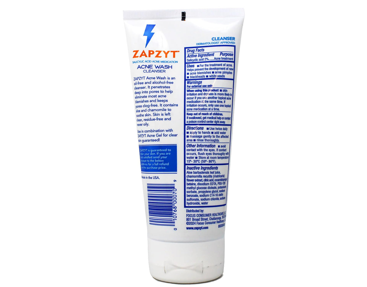 ZAPZYT Acne Wash with Salicylic Acid 6 25 oz - Zapzyt Official Imagery - 7