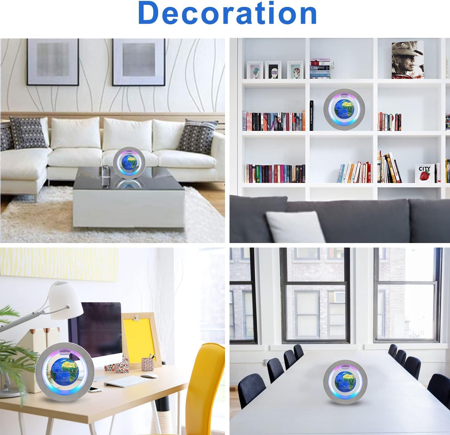 Flagest Magnetic Levitation Floating Globe - Levitating O Shape Globe with LED L - Flagest Official Product View 5