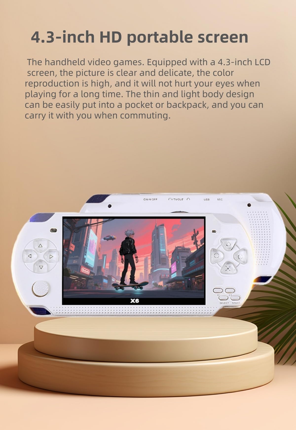 4 3 Inch Retro Handheld Game Console - YHFITN Official Imagery - 4